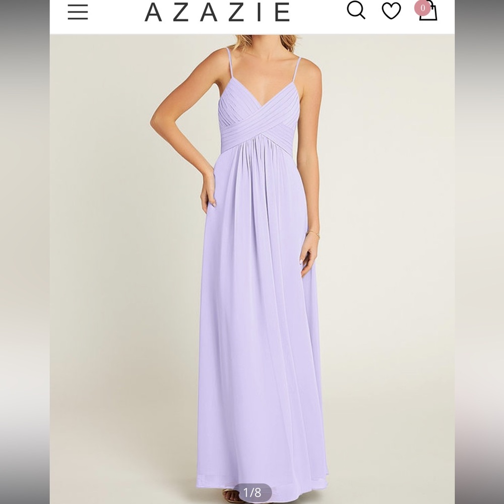 AZAZIE Shannon Dress Lilac Floor Length Chiffon